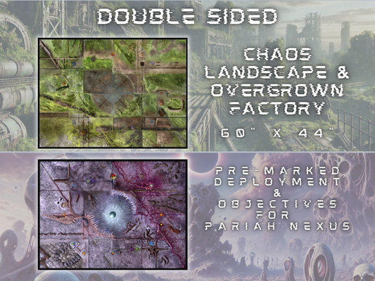 Chaos Landscape & Overgrown Factory double sided neoprene mat 60 x 44 inches [2024 - 2026]
