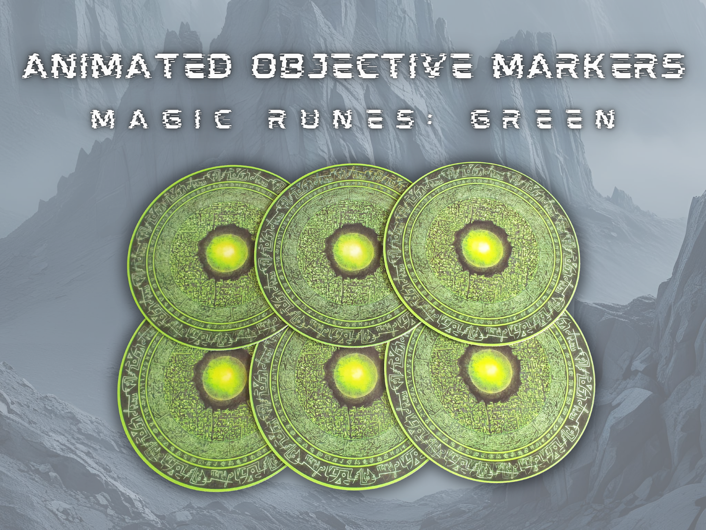 Animated Objective Markers - Magic Runes: Green